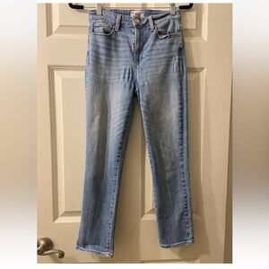 PAIGE Hoxton Slim Crop Light Blue Straight Jeans